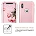 BENTOBEN Compatible with Phone Case iPhone Xs/iPhone X, Full Body Heavy Duty Shockproof Drop Protection 3 in 1 Hybrid Hard PC Anti-Slip Soft Rubber Bumper Protective Cover for Girls Women, Rose Gold