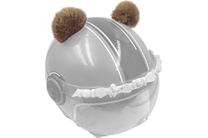 TSANGBABY Kawaii Round Bear Ears for Helmet Plush Ears Adhesive Ski Helmet Accessory for Children Balance Bike Helmets Decor