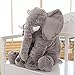 LOVOUS Big Stuffed Elephant Plush Doll Toy, Grey