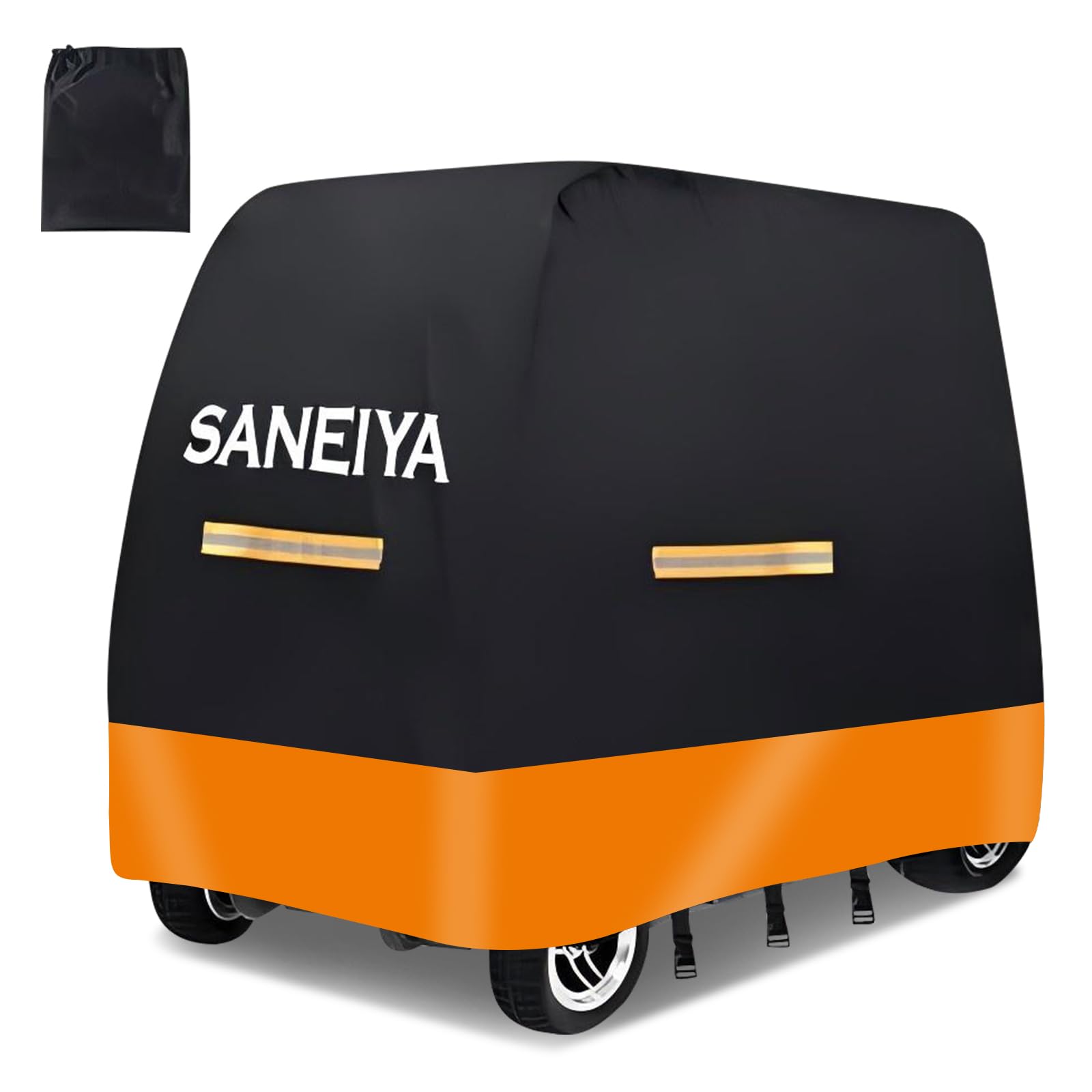 Mobility Scooter Covers for Outside Storage, 210D Oxford Dual Color Patchwork Logo Rain Cover Waterproof, Elastic Strap and Reflective, 3 Buckles with Storage Bag (190 * 71 * 117cm) (190x71x117)