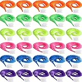 Tayarana Soft Magic Worms Toy Wiggly Jiggly Worms Twisty Fuzzy Worms on String Carnival Party Favors (30 pcs)