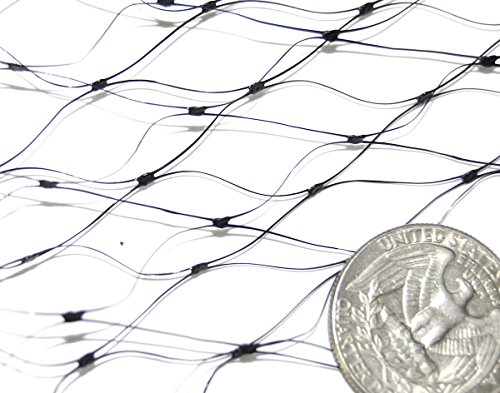 Ross Tree Netting (Use as Bird Netting to Protect Trees from Birds and Other Small Animals) UV-protected Black Plastic Mesh, 14 feet x 14 feet