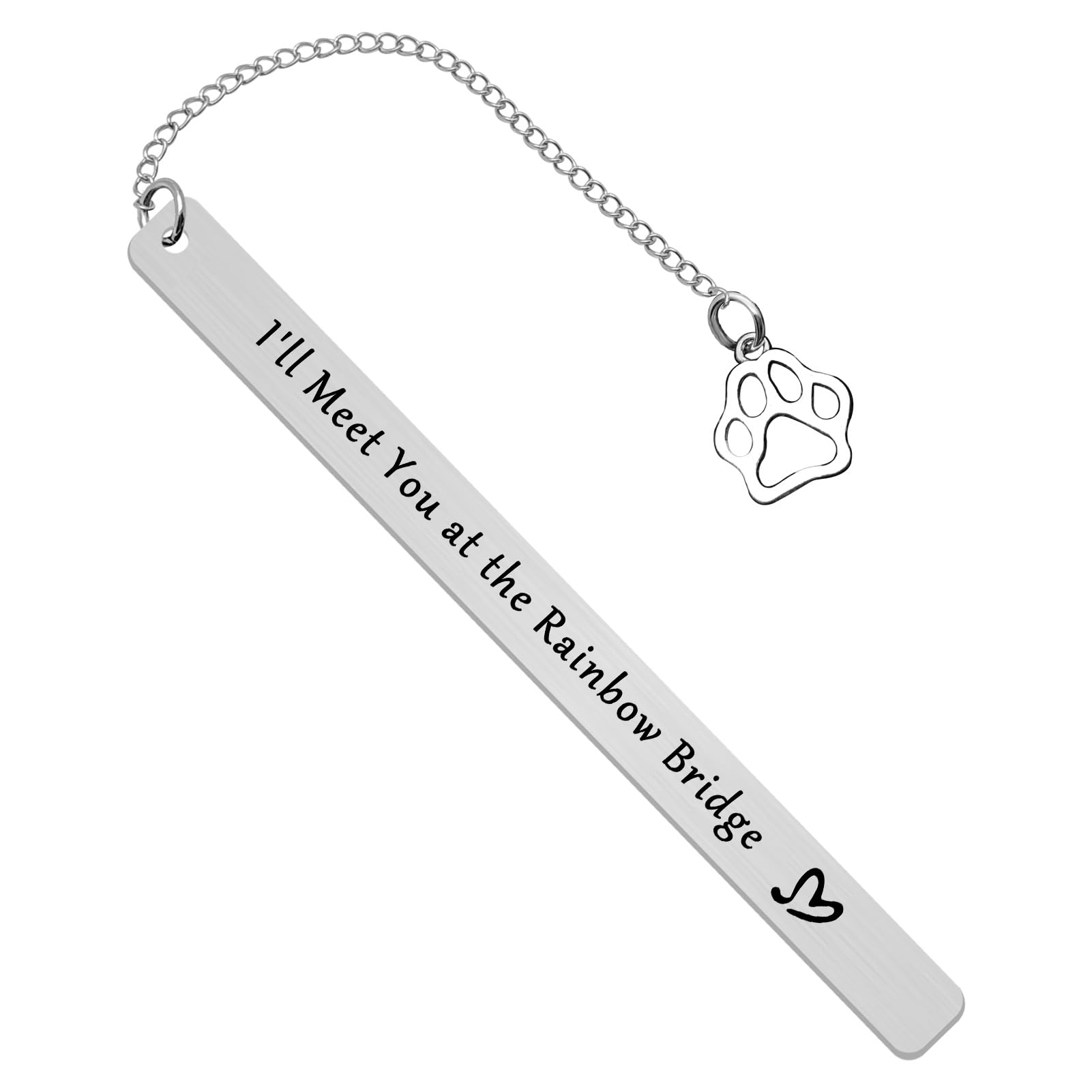 Pet Memorial Gifts Bookmark I'll Meet You at The Rainbow Bridge Bookmark Pet Loss Gifts Pet Remembrance Gifts in Memory of Pet Gift Pet Sympathy Gifts for Dog Cat