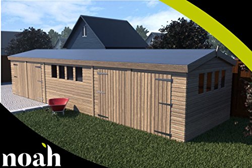 Noah Jardin salles 30 x 10 'NEUF Texan Heavy Duty Abri de jardin en bois de garage/atelier