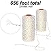 Pangda 2 Rolls 656 Feet Christmas Twine Metallic Bakers Decorative Wrapping Twine String Craft Present Wrapping Cord for Christmas DIY Crafting Presents(2 mm,White)