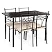 iKayaa 5PCS Table and Chairs Set 4 Person Metal Kitchen Dinning Table