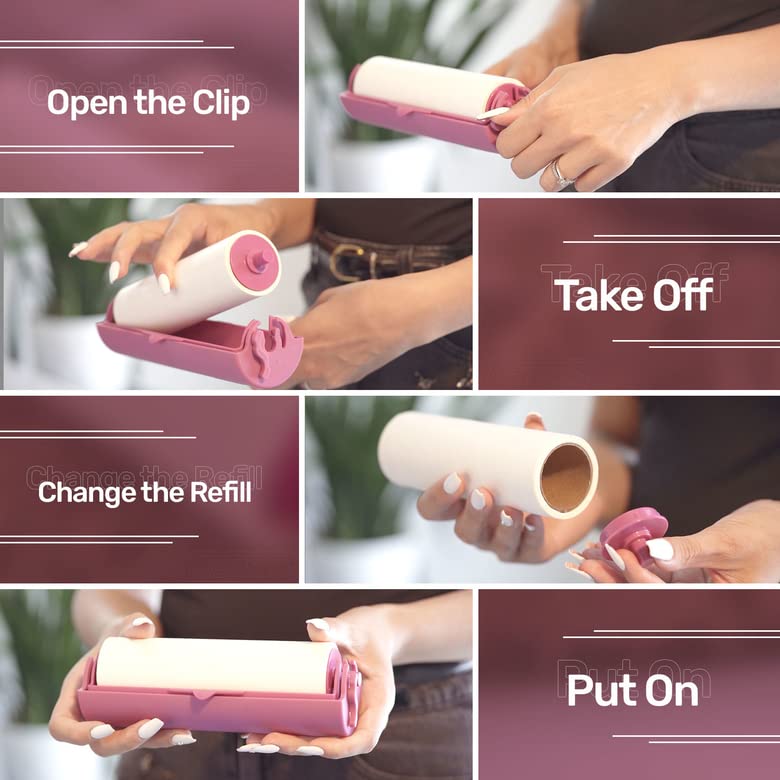 Metkix Extra Large Lint Roller with Refill 6.3" Giant Lint Roller for