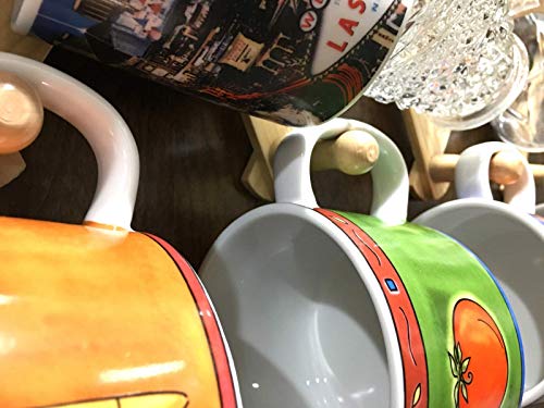 image for 2 ALAZCO Accordion Style Wood Expandable Wall Racks - Each Has 13 Hook