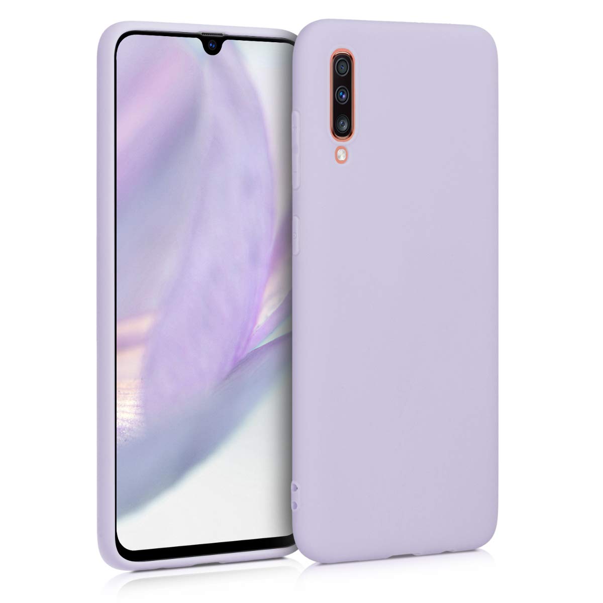 kwmobile Case Compatible with Samsung Galaxy A70 Case - Soft Slim Protective TPU Silicone Cover - Lavender