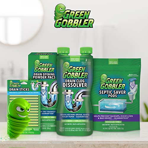 Green Gobbler Drain Cleaner & Deodorizer FRESH SCENT Sticks for Toilet