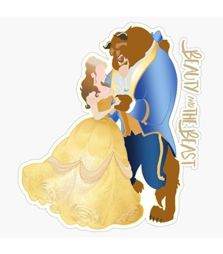 ★Belleページ Amazon.com: Disney Princess Belle 4 x 8 Inch Glitter Decal