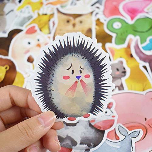 Laptop Stickers, Water Bottle Stickers for Laptop Water Bottles Hydro flask Car Bumper Skateboard Guitar Luggage Waterproof Vinyl Decal Cool Graffiti Stickers Pack (50 Pcs Ink Cartoon Animal Sticker) - Thumbnail 5