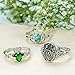 Celtic Knot Triquetra Reconstituted Turquoise 925 Silver Ring