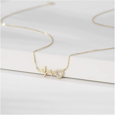 Amazon Co Jp 新しいネックレス ハートビートスターリングシルバーネックレス女性ニッチデザインセンスシンプルな気質鎖骨チェーンライト高級冷風 シンプルなネックレス ホーム キッチン