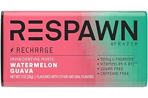 RESPAWN by Razer Sugar Free Mints Watermelon Guava, Breath Mints, Sugar Free Candy, 1 oz Pack of 8