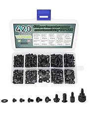 VAPKER 420Pcs Computer Screw Set PC Motherboard Screws Spacers for Universal Motherboard PC Case Fan CD-ROM Hard Disk Notebook