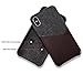 Lopie [Sea Island Cotton Series] Slim Card Case Compatible for iPhone X/10 2017, Fabric Protection Cover with Leather Card Holder Slot Design, Coffee