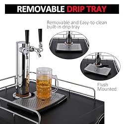 PioneerWorks Beer Kegerator, Single Tap Draft Beer