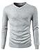 H2H Mens Casual Slim Fit Pullover Long Sleeve Solid V-neck Sweater