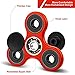 LYNEC Tri Fidget Hand Spinner, Ultra Fast Bearings, Finger Toy, Great Gift for ADD, ADHD, Anxiety and Autism Adult Children, Red