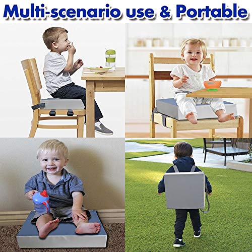 Booster Seat for Dining Table, PU Safer 2+1 Straps Safety Buckle