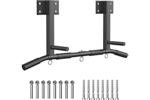 COMETOFIT Wall Mount Pull Up Bar, Joist Mount Pull Up Bar, Beam and Rafter Mounted Chin Up Bar for Home Gym With Wood Mount and Wall Mount Screws