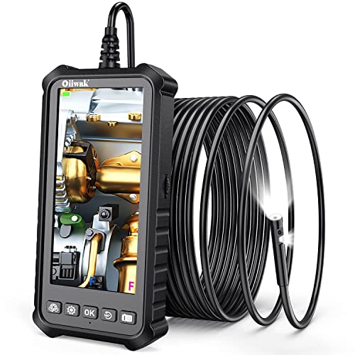 Oiiwak Dual Lens Endoscope Camera 1080P 5.18" IPS Screen Borescope