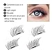Magnetic False Eyelashes by Fstyle,Reusable Fake Eyelashes Natural Look,Eye lashes Extension Ultra Thin Fiber No Glue Allergy,Cruelty Free,1 Pair 4 Pieces Handmade (Half Long Ultra Thin)