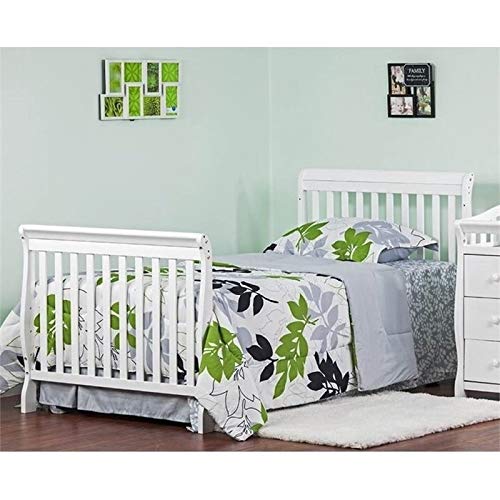 Pemberly Row 4in1 Mini Convertible Crib Bed and Baby Changing Table