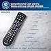 Philips Universal Remote Control for Samsung, Vizio, LG, Sony, Sharp, Roku, Apple TV, RCA, Panasonic, Smart TVs, Streaming Players, Blu-ray, DVD, Simple Setup, 4-Device, Black, SRP9243B/27thumb 4
