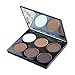 Ucanbe 6 Color Contour Kit Bronzer Face Powder Palette Contouring Makeup Set with Mirror,#3