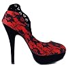 SHOW-STORY-Sexy-Two-Tone-Closed-Toe-Lace-Platform-High-Heel-Stiletto-PumpsLF30443