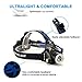 HFAN LED Headlamp Headlight, Super Bright 3 Modes 800 Lumens Adjustable Zoomable Waterproof Headlamp for Camping,Running,Walking, Fishing, Hunting,Reading,Car Repairing,DIY Works ect