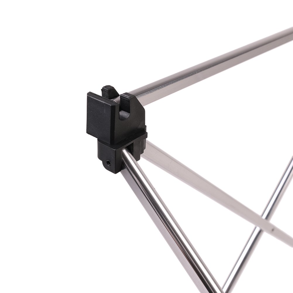 ONEGOL Portable Folding Picnic Table,LUOLAX Lightweight Aluminium Outdoor Desk for Travel, Fishing, BBQ, Beach Party with Mesh Pockets and Carry Bag (Sliver)