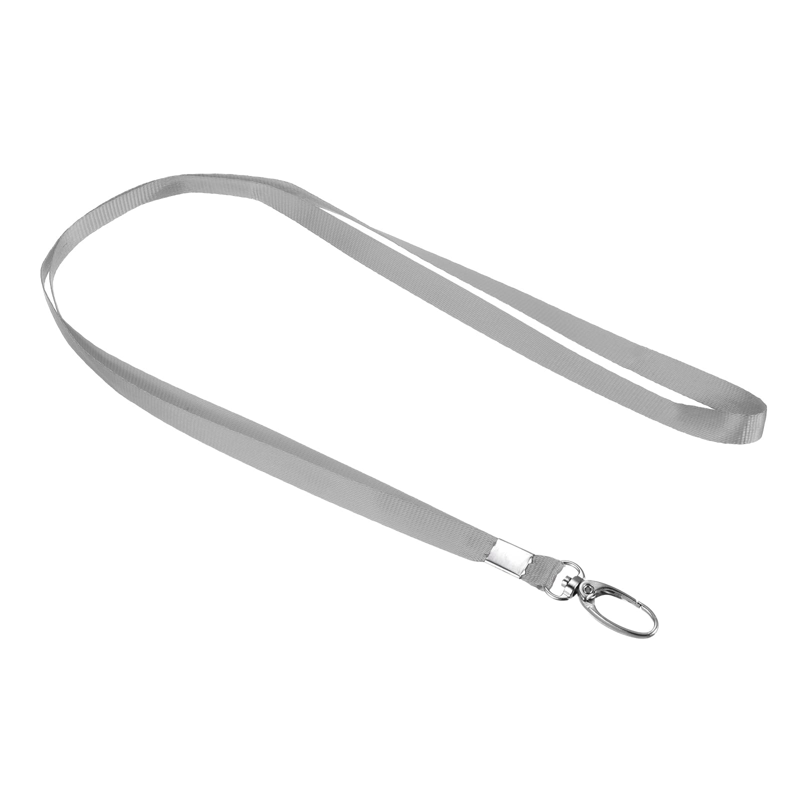 PATIKIL Neck Lanyards, 20 Pack Polyester Flat Strap Lanyard with Clip Swivel Hook for Office Id Badges Key Chains, Grey