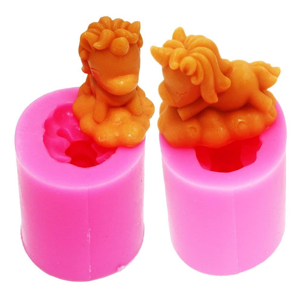 LC Unicorn Silicone Moulds Handmade Soap Molds Silicone Soap Moulds for Soap DIY Mold for Baking, Cake, Chocolate