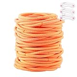 Coobbar 100pcs Women Elastic Hair Ties Band Ropes Ring Ponytail Holder (Orange)
