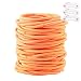 Coobbar 100pcs Women Elastic Hair Ties Band Ropes Ring Ponytail Holder (Orange)