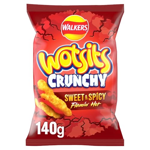 Walkers Wotsits Crunchy Sweet & Spicy Sharing Snacks Crisps 140g - £1.35 S&S