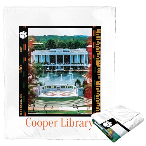 NORTHWEST NCAA Clemson Tigers Silk Touch Throw Blanket, 50" x 60", Campus Life