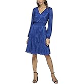 kensie Women's Balloon Sleeve Smocked Waist Mini Dress