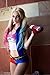 Dilly Duds Red and Blue Hologram Spandex Mid Rise Cheeky Booty Shorts