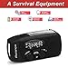 18500mWh Weather Emergency Radio, Portable Solar AM/FM/NOAA Hand Crank Radio, Cell Phone Charger with SOS, 1W LED Flashlight, Headphone Jack, Power for Emergency Preparedness (5000mAh Black)