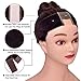 Wig Grip Band Women Gex Lace Wig Grip Headband Non Slip Breathable Thin Adjustable Velvet Comfort Set Head Hair Band Wig Scarf Hat Grip Band with 1 Wig Cap (Brown)