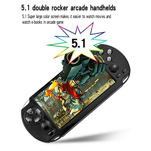 Womdee Handheld Game Console with Built in 200 Games,5inch Double Joystick Classic Arcade Retro Game Player Support Download Games,8GB Portable Video Games Player for Kids Birthday Gifts Presents - Thumbnail 3