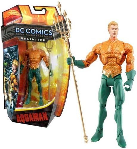 Mattel Year 2013 DC Comics Unlimited Series 6-1/2 Inch Tall Action Figure Set - AQUAMAN (Arthur Curry, Orin) with Trident