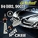 RioRand 5th Generation LED Headlight Kit - H4(HB2,9003) CREE 40W 5000LM LED Headlight Bulbs Conversion Kit with Flexible Tinned Copper Braid