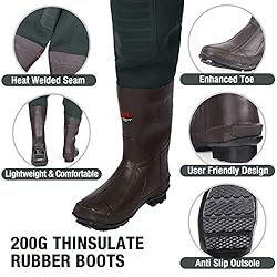 HISEA Neoprene Fishing Chest Waders for Men with