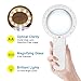 LED Handheld Magnifying Glass – Skoye 30X with 12 LED Lights Illuminated Magnifier, Read Easily at Night