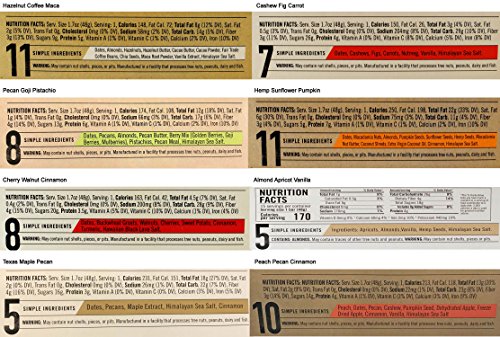 Thunderbird Paleo and Vegan Real Food Energy Bars - Sampler Pack - Box of 8 - No Added Sugar, Grain and Gluten Free, Whole 30, Non-GMO